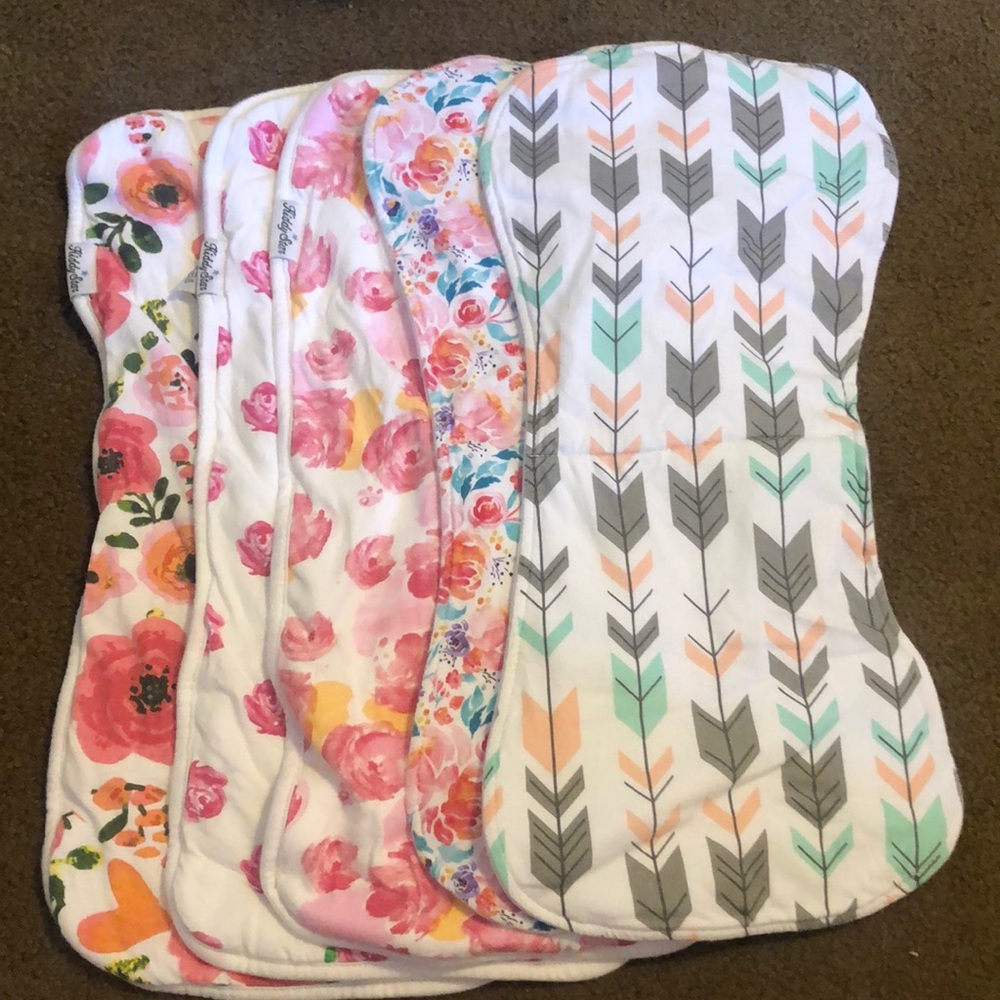 Burp cloth over the shoulder bundle